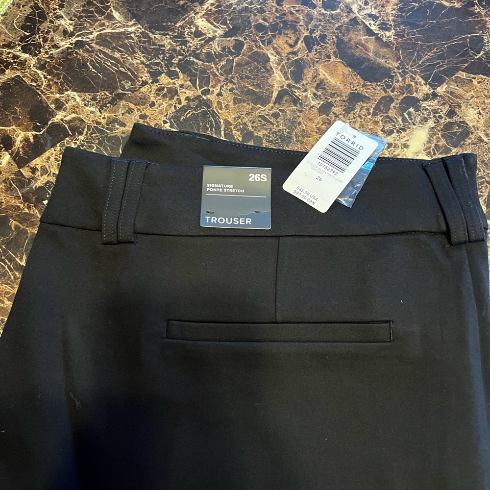 Torrid Plus size black trouser pants glitter shimmer fabric